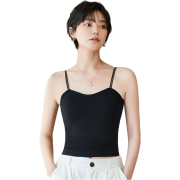 莫代尔 吊带背心女带胸垫一体式 均码