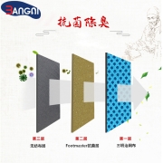 3AnGnI 5双装防臭鞋垫男透气吸汗除臭皮鞋鞋垫女运动军训艾草净味42码
