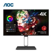 AOC电脑显示器 27英寸4K 65Wtype-c接口 HDR400 AH-IPS广视角硬屏109% sRGB 专业设计办公旋转升降支架U27U2