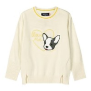 HAZZYS 哈吉斯 女童圆领针织衫
