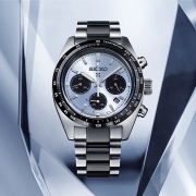 精工（SEIKO）手表 PROSPEX系列熊猫太阳电能三眼针钢带100米防水夜光男表 SSC909P1生日礼物