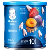 嘉宝(Gerber)婴儿辅食宝宝零食 草莓西梅香蕉泡芙 星星米饼 磨牙饼干米饼49g(婴儿零食10个月)