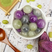 湾仔码头 迷你水晶汤圆 组合装 360g 45只 (黑芝麻/紫薯/抹茶) 早餐 点心 夜宵