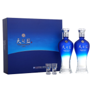 PLUS会员：YANGHE 洋河 天之蓝 蓝色经典 52%vol 浓香型白酒 480ml*2瓶 礼盒装