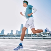 【谷爱凌同款-氢跑4】安踏运动鞋男鞋2022夏季新款氢科技专业跑步鞋男轻便透气官方旗舰网店 【店长推荐】炫彩蓝/象牙白 112225541-1 8(男41)