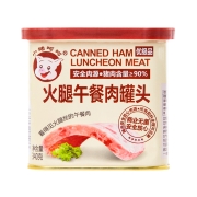 小猪呵呵火腿午餐肉罐头340g  即食速食早餐涮火锅户外 猪肉≥90%家庭应急储备