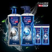 CLEAR 清扬 沐浴露组合（净澈控油600g+冰凉酷爽600g+赠旅行沐浴露小样100g*2+洗发水100*4）