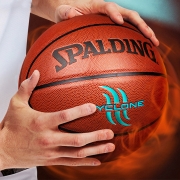 斯伯丁(SPALDING)经典街头篮球飓风来袭升级款7号PU蓝球74-414/76-884Y