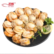初鲜 冷冻渤海湾扇贝肉1000g  100-140粒 大号带黄蒜蓉粉丝扇贝原料 无沙  火锅食材 国产海鲜水产