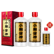 PLUS会员：小糊涂仙 经典系列 小糊涂神 52%vol 浓香型白酒 500ml*2瓶 双支装 赠普仙100ml 1瓶与鲍汁花胶罐头150g 1罐