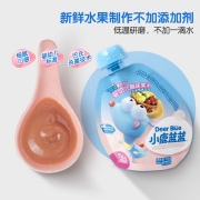 小鹿蓝蓝_婴幼儿趣味果泥苹果香蕉草莓 婴儿辅食宝宝营养水果泥 108g