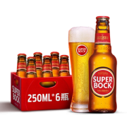超级波克 经典葡萄牙进口啤酒 250ML*6瓶