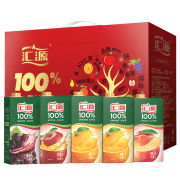 京东极速版：汇源 果汁 100%果汁饮料  混合口味1Lx5 盒  臻贵礼盒装