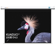 KUAIDUOXIAOWU 快朵小屋 白塑电动幕布 4:3 100英寸