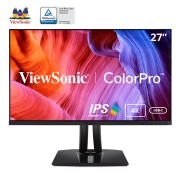 优派27英寸IPS 4K 10Bit Type-C60w 100% sRGB TUV低蓝光 内置音箱专业摄影旋转升降可壁挂显示器VP2756-4K