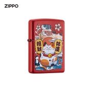 之宝（Zippo）打火机 招财猫红哑漆 经典热销 彩印233-C-000016