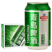 青岛啤酒（TsingTao）清爽8度330ml*24听 整箱装 （新老包装随机发放）