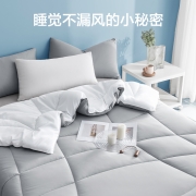 京东京造 原生抗菌7孔纤维被 春秋被四季被 蓬松透气 安全洁净 200x230cm洛江蓝