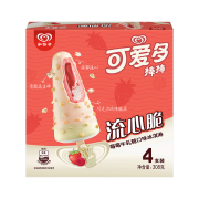 PLUS会员：和路雪 可爱多棒棒 流心脆莓莓牛轧糖口味冰淇淋 77g*4支*10件