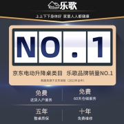 乐歌电动升降桌站立式电脑桌台式 站立书桌电脑升降台现代简约家用写字桌青春派E2灰胡桃木色1.4米桌