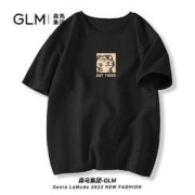 GLM 森马集团品牌GLM虎年本命年t恤男2022夏季嘻哈港风大码纯棉短袖衫
