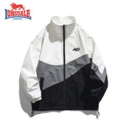 LONSDALE 龙狮戴尔男生夹克薄款秋季宽松百搭撞色翻领拉链上衣外套