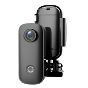 SJCAM C100 拇指4k运动相机 （C100黑色+16G内存卡+配件包）