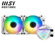 微星（MSI） 寒冰240 360一体式水冷CPU散热器台式机电脑电源漏液包赔主机冷排白色CPU风扇 微星 MAG 寒冰 240R 水冷散热器 白