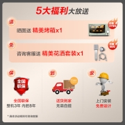 华帝（VATTI）50升扁桶家用储水式电热水器 3000w双管双胆速热7倍增容 290mm纤薄升级防电墙DDF50-i14026