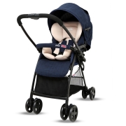 巧儿宜（JOIE）婴儿推车高景观可坐可躺轻便折叠双向可换向宝宝手推车芙洛特英伦系列英国蓝1180元