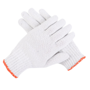 再降价、有券的上：爱帝尔 劳保棉线手套 劳动工作手套 白橙边10双