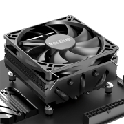 超频三(PCCOOLER) 降龙V53B 黑色 CPU散热器（53mm/ITX下压式/9cm薄扇/5热管/回流焊工艺）