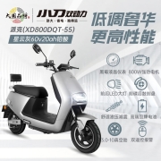 小刀（XDAO）电动车60V20AH铅酸石墨烯轻便两轮摩托车成人电摩电瓶男女代步踏板车绿色出行 派克 派克/星云灰6020-ACS智能补电+带后靠背