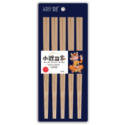 家逸 天然竹筷 家用无漆无蜡原竹筷子 10双装 JY0647