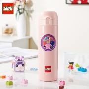 乐高（LEGO）儿童水杯保冷杯500ml IP限定猪仔美梦真空保温杯夏季礼物粉色大容量便携316不锈钢