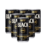 悠诗诗（UCC）无糖黑咖啡 饮料 185g*6/盒 日本进口
