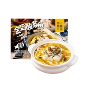 珍味小梅园 金汤酸菜鱼500g 1盒 老坛酸菜黑鱼片速冻菜肴半成品方便菜预制菜轻食（新老包装随机发货）