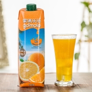 地中海塞浦路斯进口 果满乐乐（gomolo）100%橙汁 大瓶装 纯果汁饮料 1升*4瓶