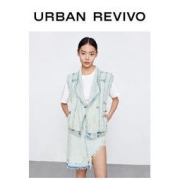 UR青春女装时尚休闲青果领牛仔马甲YV09SBRN2000