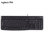 罗技（Logitech） K120有线键盘 USB口电脑笔记本商务办公键盘 全尺寸键盘 【键盘+WPS教程卡套餐】黑色