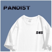 PANDIST欧美ins短袖100%纯棉T恤男2022夏季情侣流行穿搭半袖上衣