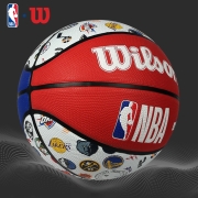 Wilson威尔胜篮球NBA全队徽篮球 学生室外训练耐磨橡胶篮球7号球