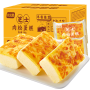 京东极速版：plus会员、比比赞芝士肉松 300g蛋糕面包小零食推荐吃货休闲食品整箱早餐即食