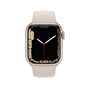 Apple Watch Series 7 智能手表GPS款41 毫米星光色铝金属表壳星光色运动型表带MKMY3CH/A