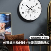 Timess 14寸时尚挂钟  智能AI芯片 自动对时 + 温湿度显示