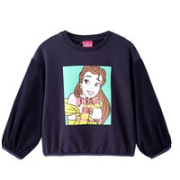 Annil 安奈儿 贝儿公主联名系列 女童灯笼袖卫衣