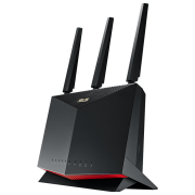 PLUS会员：ASUS 华硕 RT-AX86U 双频5700M 家用千兆无线路由器 WiFi 6 单个装 黑色