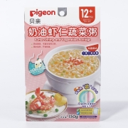 贝亲（Pigeon）宝宝即食粥 宝宝辅食粥 婴儿辅食米糊 宝宝辅食 奶油虾仁蔬菜粥 12-36个月 150g
