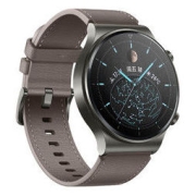 HUAWEI 华为 WATCH GT 2 Pro 时尚款 智能手表 46mm 灰色表盘 星云灰皮革表带（血氧、GPS、扬声器、温度计）