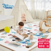 Disney 迪士尼 爬行垫加厚家用环保无味宝宝爬爬垫泡沫XPE地垫学生床垫 图案随机180*150*2.0【XPE环保材质】